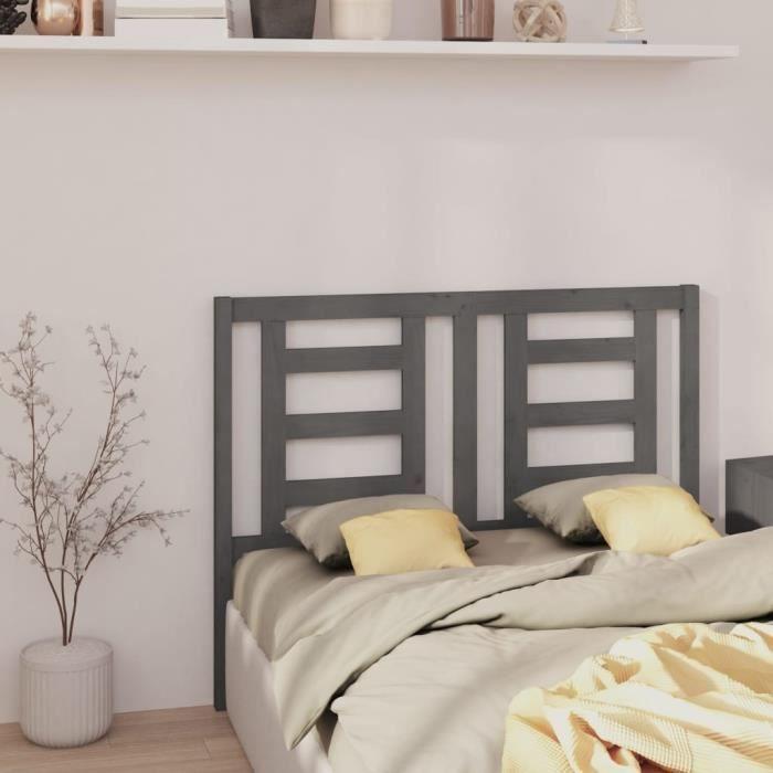 VidaXL Headboard Grey 126x4x100 Cm Solid Pine Wood 818812