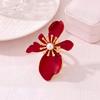 Vibrant Enamel Flower Ring Gold Tone Detailing Vintage Bold Stylish Design for Women Retro Party Wear Jewelry Gift