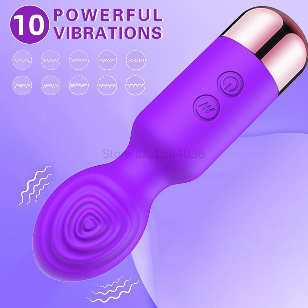 Mini AV Vibrator Female G Spot Vibration Vagina Anal Clitoris Stimulator Dildo Vibrator Adult Sex Toys for Women Masturbation