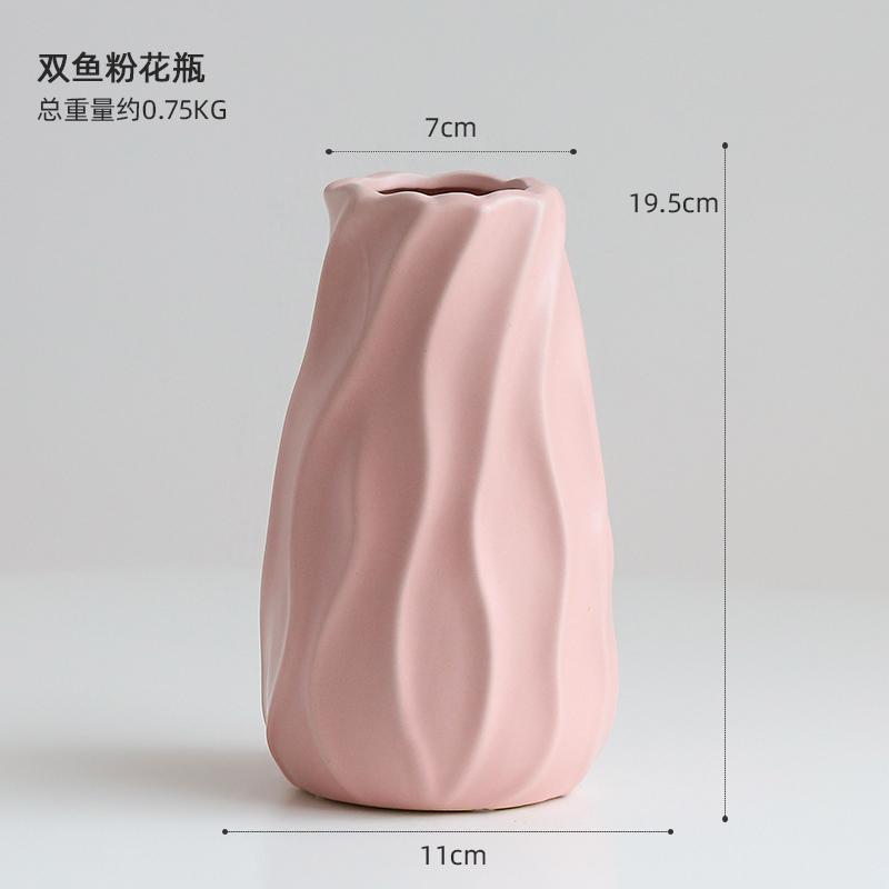 

Modern Black and White Vase Decoration Living Room Ceramic Bottle Living Room Dried Flower Flower Arrangement Accessories