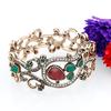 Vintage Trendy Turkish Hollow Flower Sculpture Bracelet Bangle Retro Jewelry Antique Gold Color Pulseira Kit Party Accessories