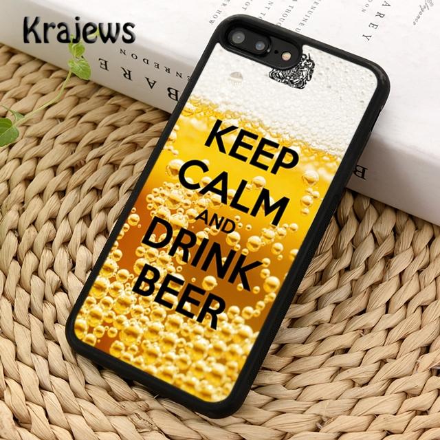 Krajews Keep Calm Drink Wine Champagne Phone Case Cover For IPhone 18 17 Air 16 15 14 plus 11 12 13 pro max coque Fundas