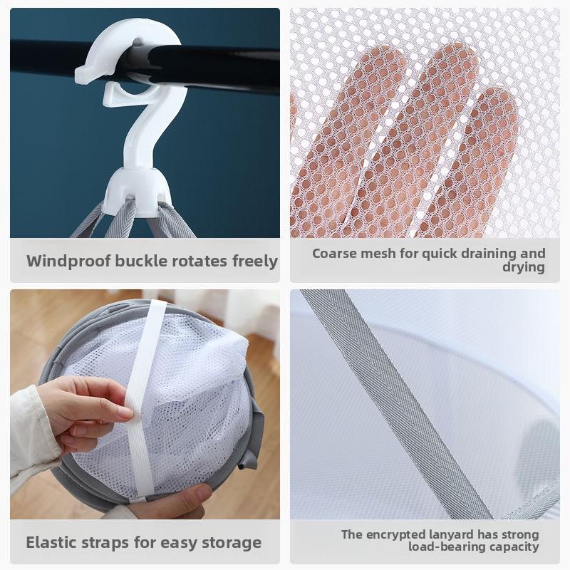 Recommended clothes drying basket double-layer surrounding drying net pocket, clothes drying basket, clothes drying net artifact