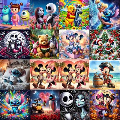 Multi-character Collection Diamond Painting 5D Full Diamond Cartoon Home Bedroom Living Room Decoration Large Painting