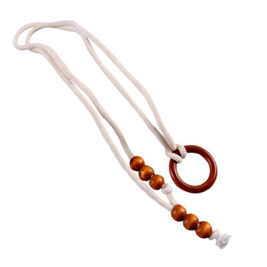 

Ремень для штор из натурального дерева с кисточкой и кольцом-кисточкой Декоративные держатели для штор в гостиную Домашний декор