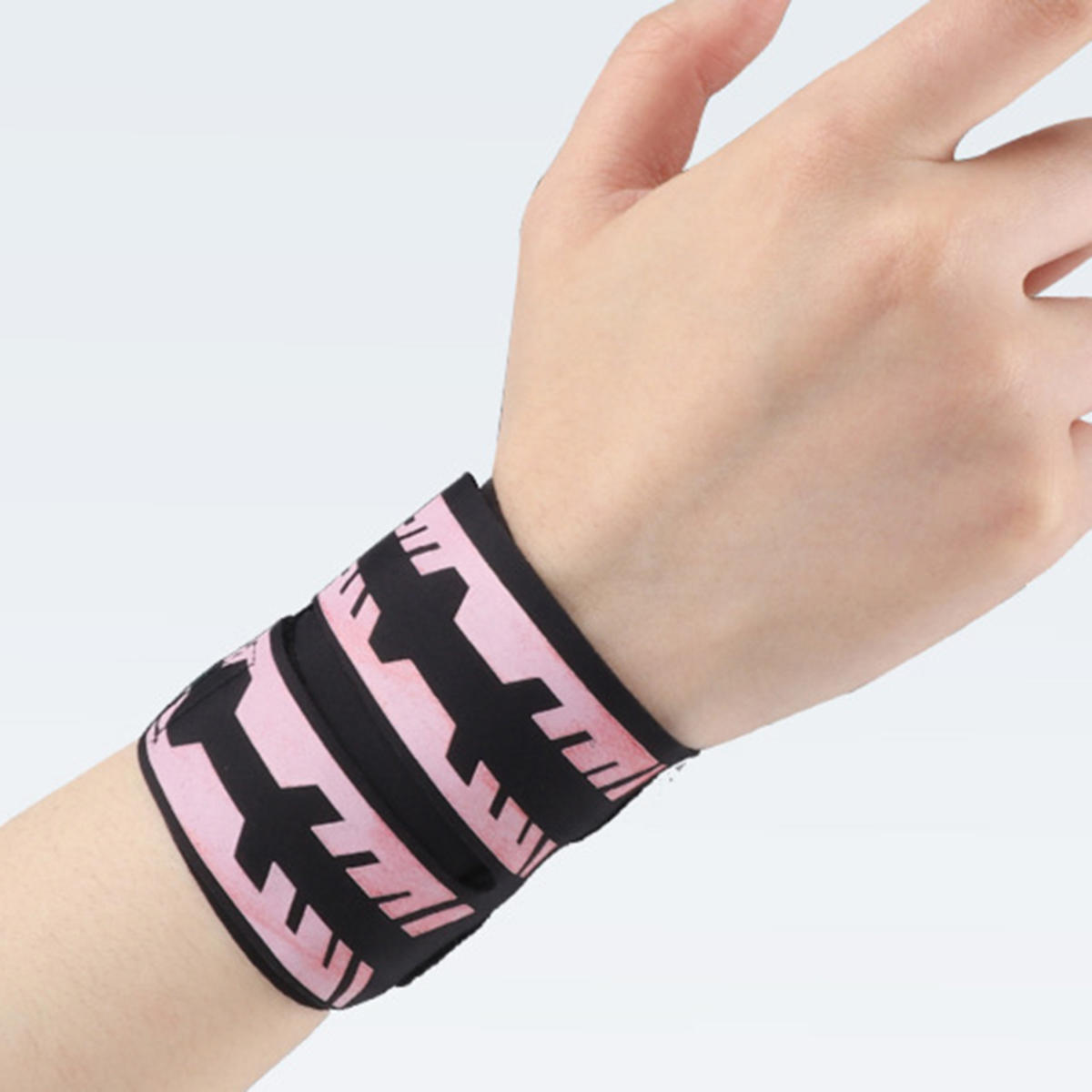 

Wrist Brace Thin Gym Finesse Wraps Wristband Bandage Basketball Badminton Tennis Equipment Hand Wrist Support Carpal Tunnel one size розовый