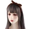Bow Refreshing Hair Accessories Wine Red Head Hoop Bow Hair Band Korean Headbands Bow Hair Hoop