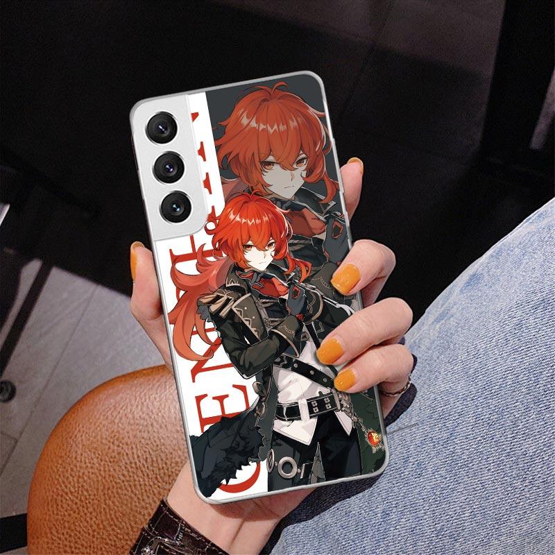 Genshin Impact Anime Phone Case For Samsung Galaxy S24 S25 Edge S26 Ultra S23 S22 S21 Plus S20 FE + Personalized Print Cover Gal