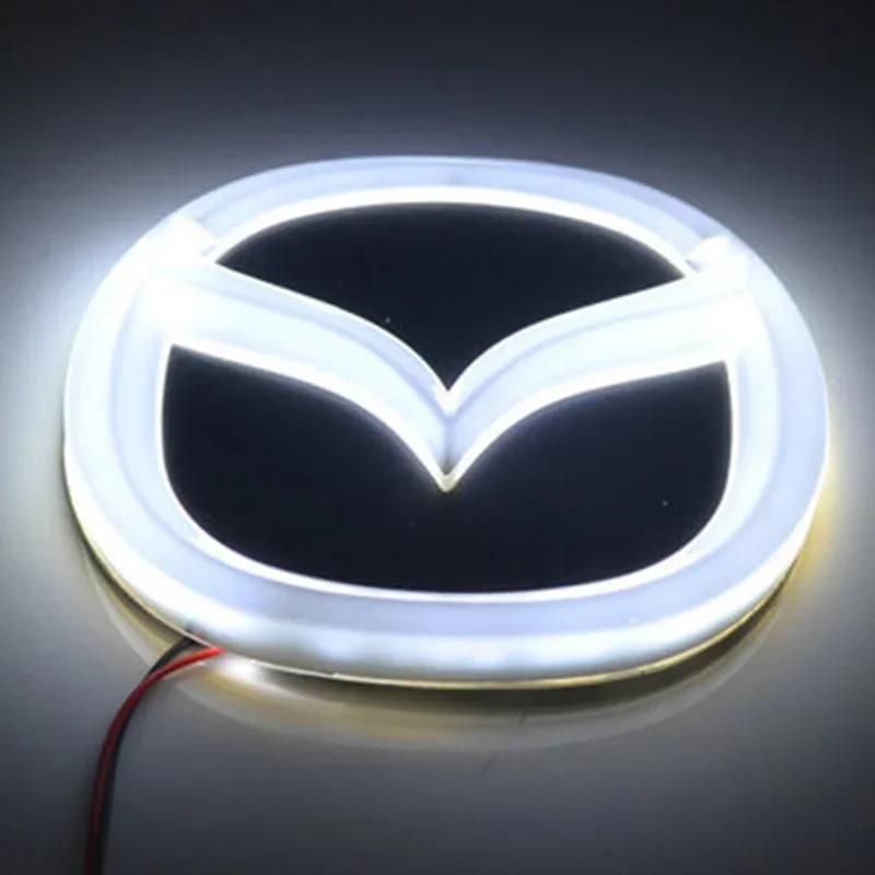4D Led Light Emblem for Mazda 3 6 CX5 MX5 2 RX8 RX7 CX7 8 323 Car Front Rear Badge Decoration Refitting Sticker Auto Accessories TN1