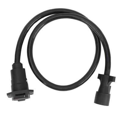 3ft 7-poliger Anhängerstecker Kabelbaum Hitzebeständig 7-poliger Anhänger Zugfahrzeug Verkabelungsstecker Kabel Verlängerungskabel für Wohnmobil
