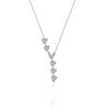 Fine Jewelry Dainty Heart Necklace CZ 925 Sterling Silver Zircon Tassel Heart Charm Necklace for Women