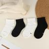 5 Pairs Student Sports Socks Cotton Soft Long Tube Socks Absorbing Sweat Girls Boys Baby Black White Tube Socks 1-13 Years