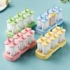 6Pcs Ice Cream Mold Plastic Popsicle Maker for Homemade Fruit Ice Cream Yogurt Popsicles Chocolate Pudding Molds for Children