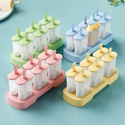 6 Stück Eis am Stiel Form Plastik Eis am Stiel Hersteller für Selbstgemachtes Fruchteis Joghurt Eis am Stiel Schokoladenpudding Formen für Kinder