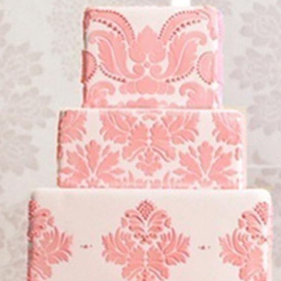 Szablon do tworzenia kartek Wielofunkcyjny plastikowy szablon damasceński do ciasta na wesele