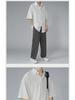 Men's Black Ice Silk Loose-Fit Short-Sleeve Shirt, Korean Style, Casual Summer Wear
