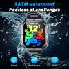 Rugged Military 1000mAh Smart Watch Men Outdoor Flashlight  Watch 2.01" HD Touch Screen Voice Bluetooth Call Smartwatch NEW