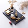 Natürliches Marmor Serviertablett Schmuck Dekoration Kaffeetisch Display Quadratische Form 30x20cm Minimalistischer Nordischer Stil