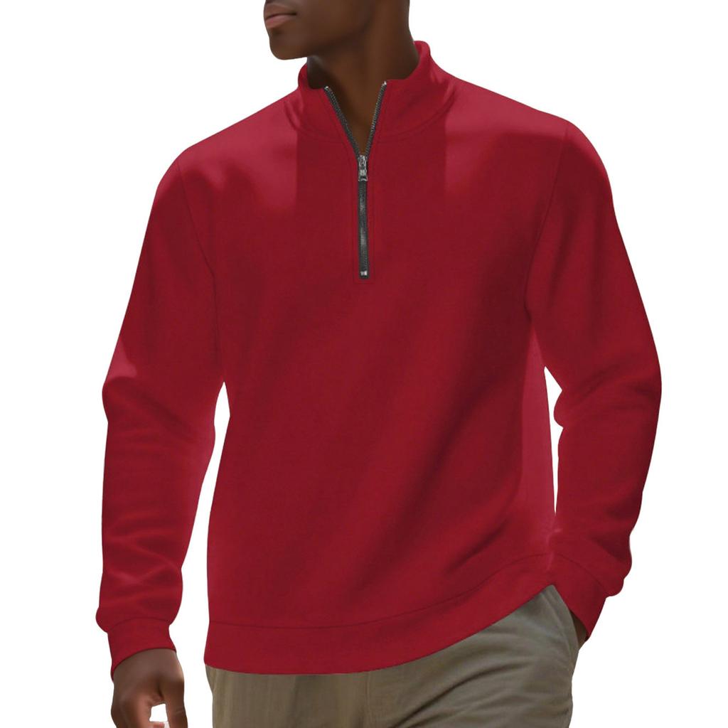 Men's  Half Zipper  Standing Collar  Keep Warm  Base Layer Shirt  Hoodie