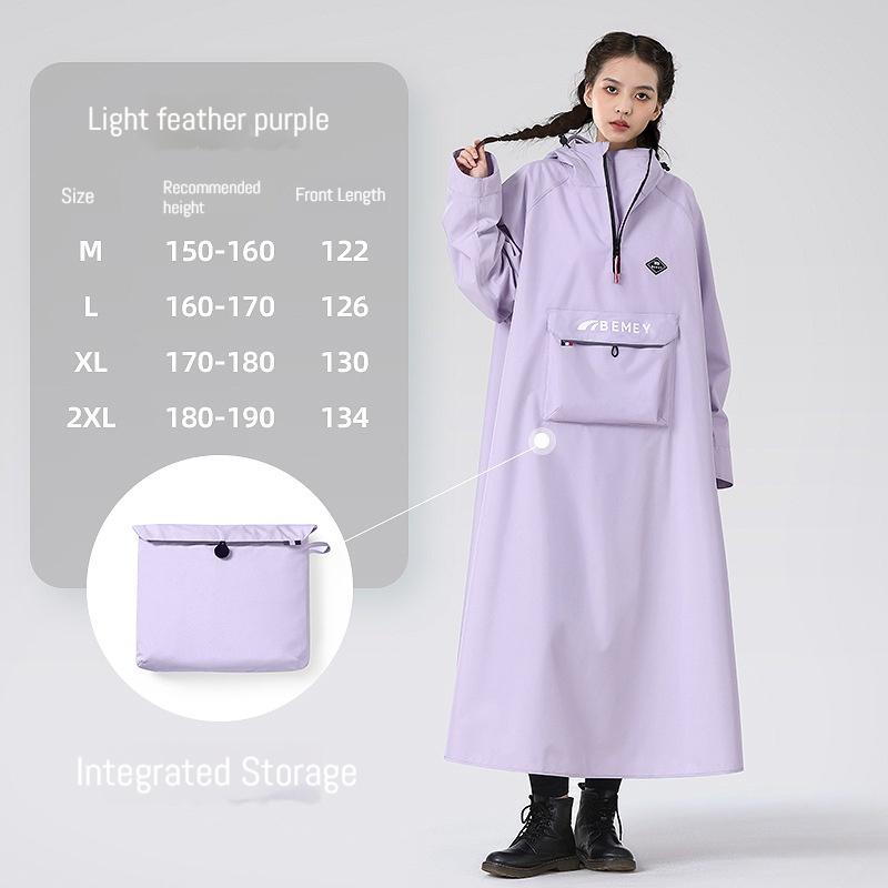 New electric scooter raincoat, single person thick and extended raincoat, riding electric bike, anti drifting motorcycle raincoa M фиолетовый