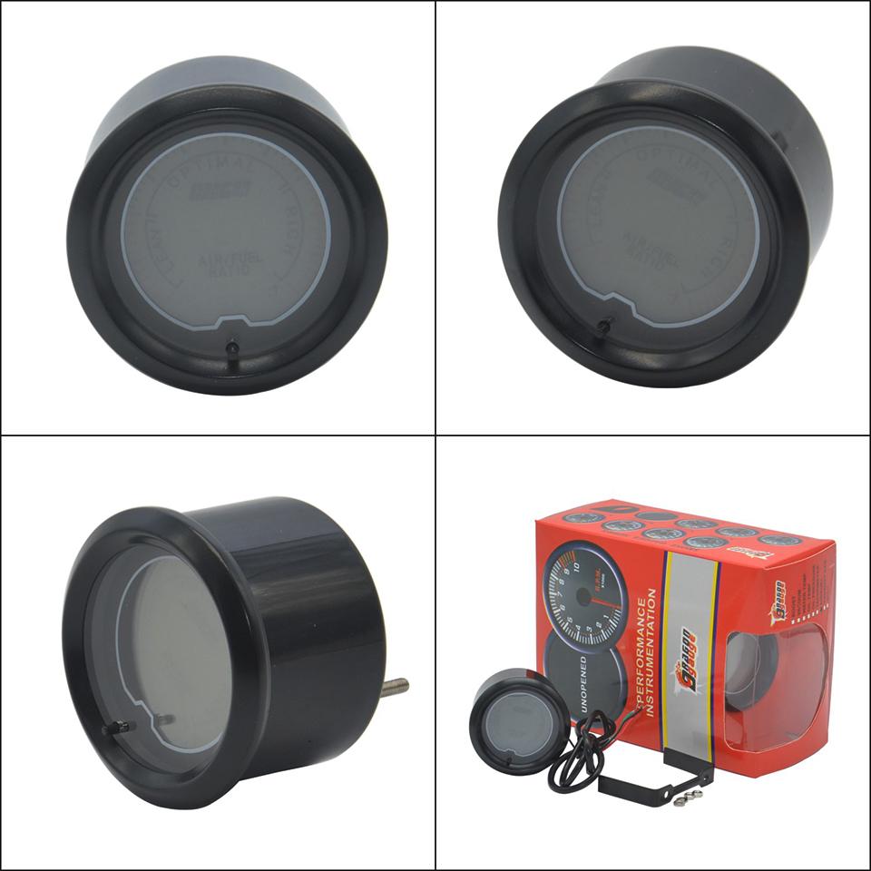 Dragon 52mm 2" Auto Car Air Fuel Ratio Gauge LCD Digital Display 7 Colors Light Narrowband Oxygen O2 Sensor Meter