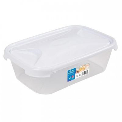 Küche Rechteckige Lebensmittelaufbewahrungsbox Weißer Deckel 1,6L