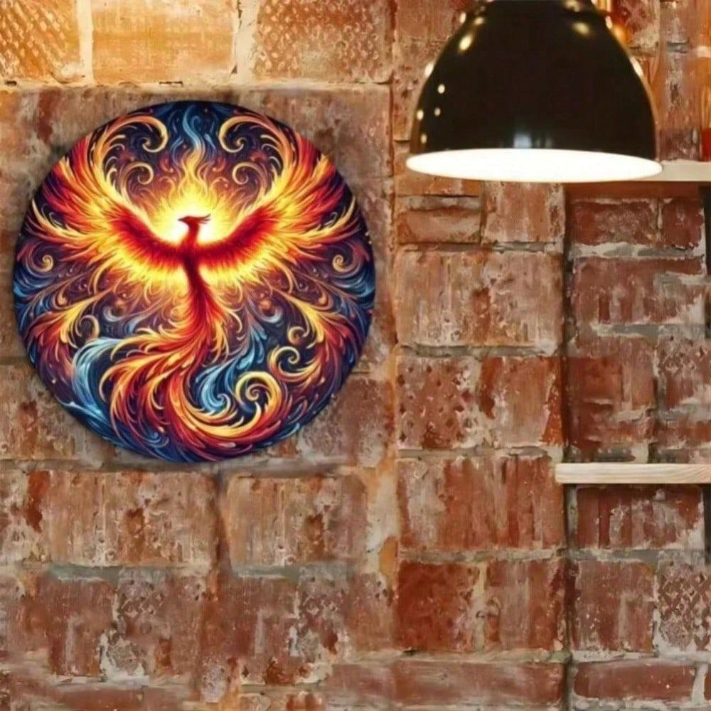 3D Metal Tin Sign Phoenix Wall Art Vintage Retro Home Decor for Living Room Bedroom Kitchen Bathroom