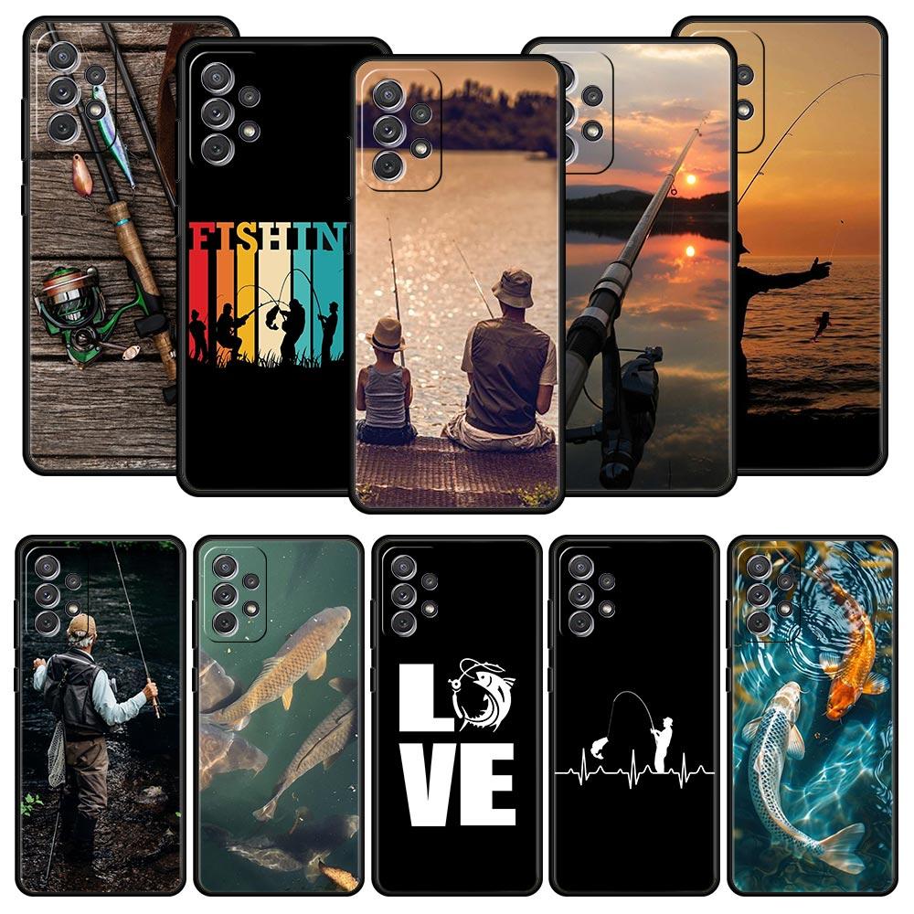 Phone Case For Samsung Galaxy A15 A13 A51 A71 A41 A31 A21S A03S A05 A35 A32 A55 A23 A25 A33 A53 A73 5G Cover Carp Fishing Fish