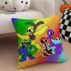 Cartoon Game R-Rainbow Friends Pillow Case Anti-Dustmite Pillowcase Invisible Zipper Silky Short Plush Sofa Cushion Cover