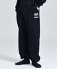 Daenkkomma Crayon Shin-Chan 1992 Face Embroidery Sweatpants (Black, Cream)