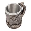 Viking Beer Mug Vintage Large Capacity Stainless Steel Liner Mug Resin Process Ornaments for Beer