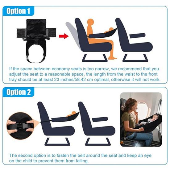 Portable Toddler Airplane Hammock Foldable Baby Aircraft Seat Sleeping Bed Adjustable Kids Flying Plane Footrest Hammock Travel Essentials