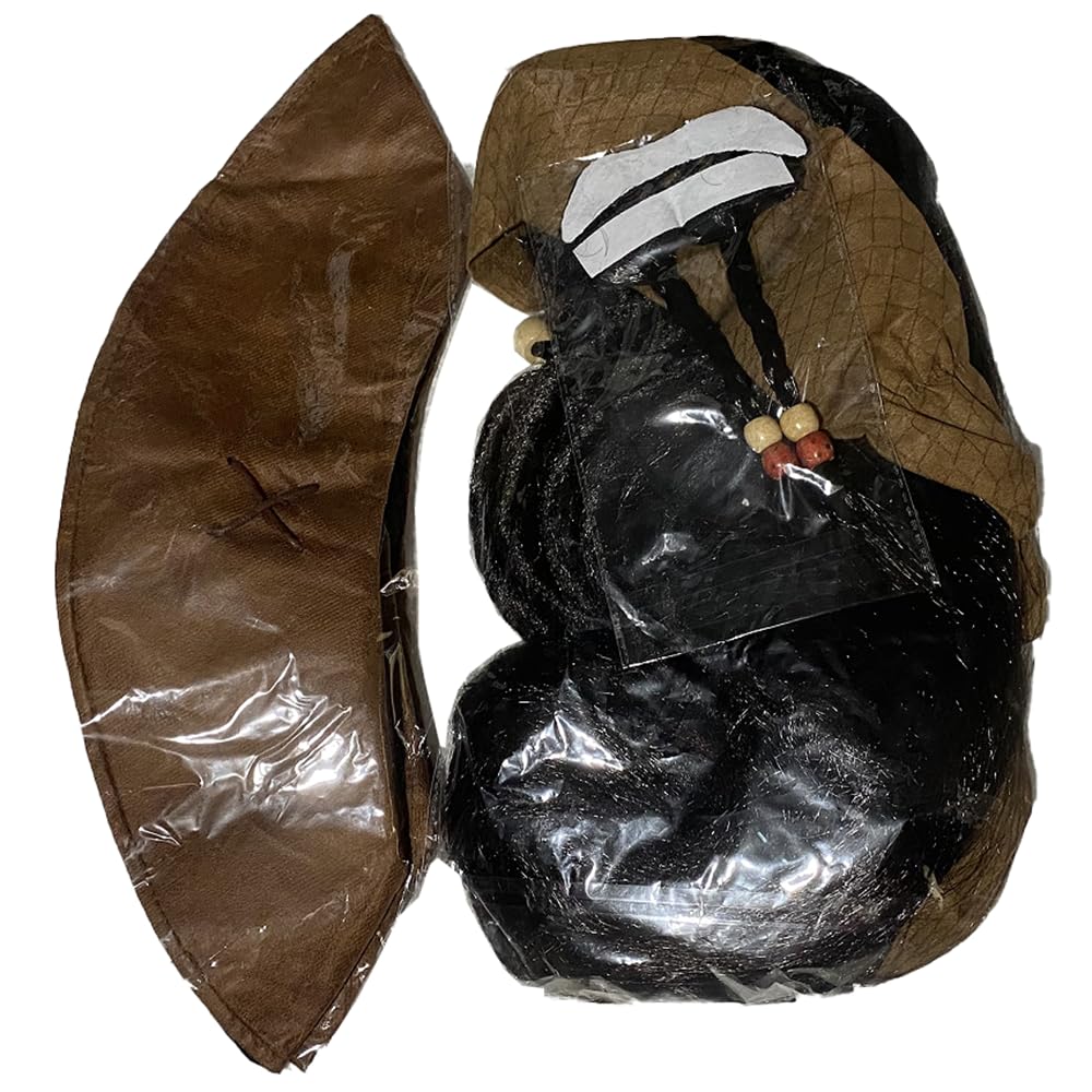 [Moemoeya] Pirate Cosplay Wig Jack Sparrow Cosplay Wig Jack Sparrow Wig Jack Sparrow Wig Jack Sparrow Wig Costume Wig for Photoshoot Event Halloween S