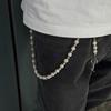 Turquoise & White Textured Cross Tag Pants Chain Ornament