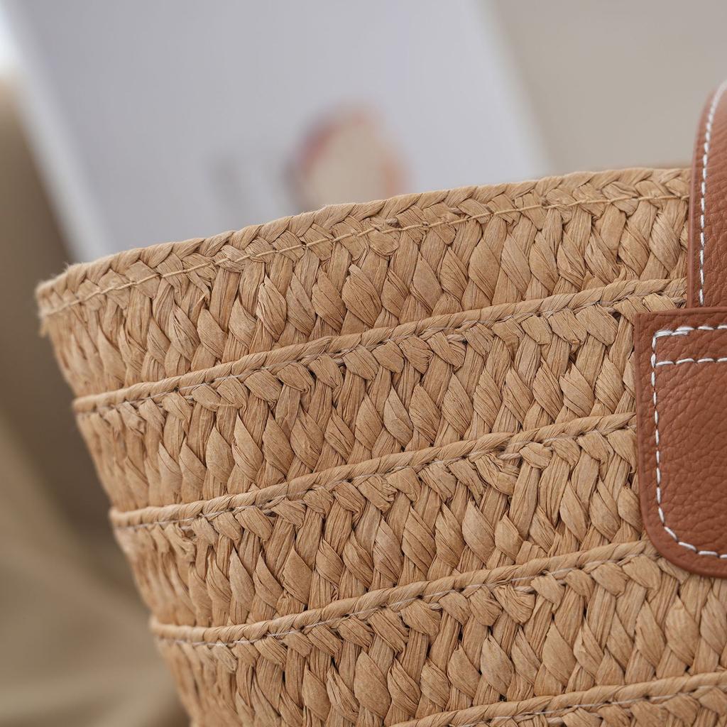 Ausländischer Stil vielseitige Sommer Strand Schulter gewebte Tasche Strohtasche Mode lässig Französische Nische ins Korea