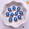 30pcs Resin Mini Colorful Painted Cartoon Ghosts Bat Pumpkin Spider Bat Candle Figurines Flat Back Nail Art DIY Scrapbook M437 H