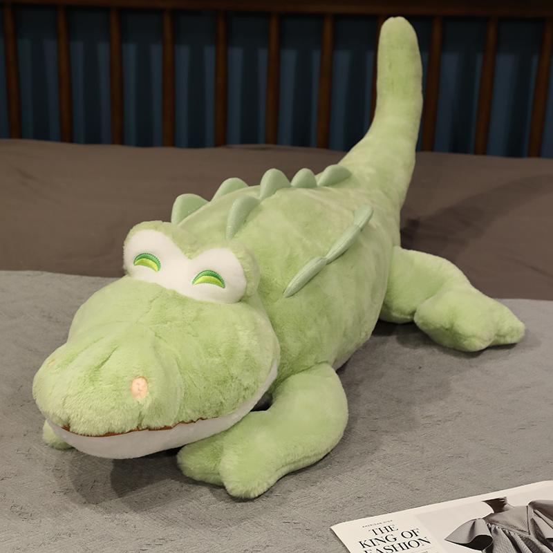 

Soft Crocodile Plush Toy Fluffy Full Stuffed Animal Pillow Doll Jungle Green Giant Alligator Sofa Cushion Children Birthday Gift Idea 55cm