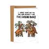 Rude Christmas Cards - Adult Humor Gag Gifts, Offensive Funny Designs (Santa/Reindeer/Gingerbread) With Kraft Envelopes, Xmas Greetings
