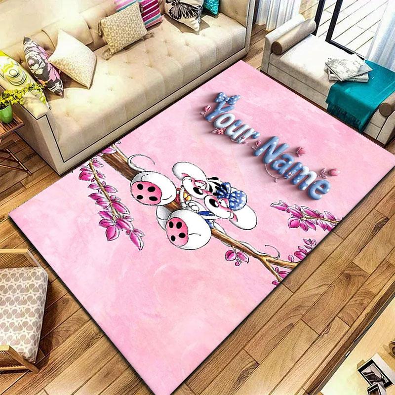 Diddl Custom Name Carpet Rug for Living Room Bedroom Home Sofa Decoration,Kids play Non-slip Floor Mat