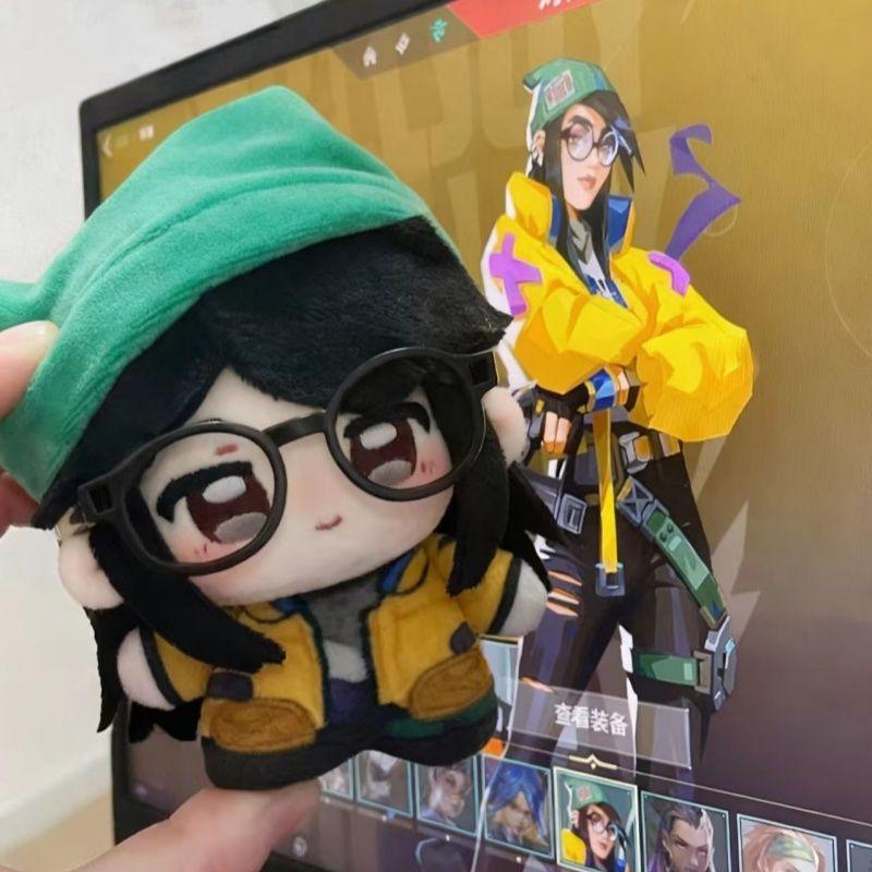 New 10CM VALORANT Killjoy Plush Cosplay Anime Cute Cotton Plushie Backpack Keychain Pendant Birthday Gifts 10CM