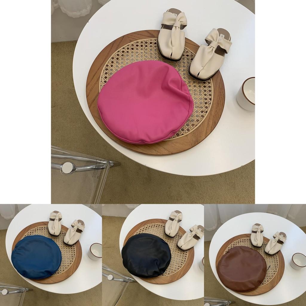 Pu Elegant Leather Beret Summer Essential Timeless Vintage Design