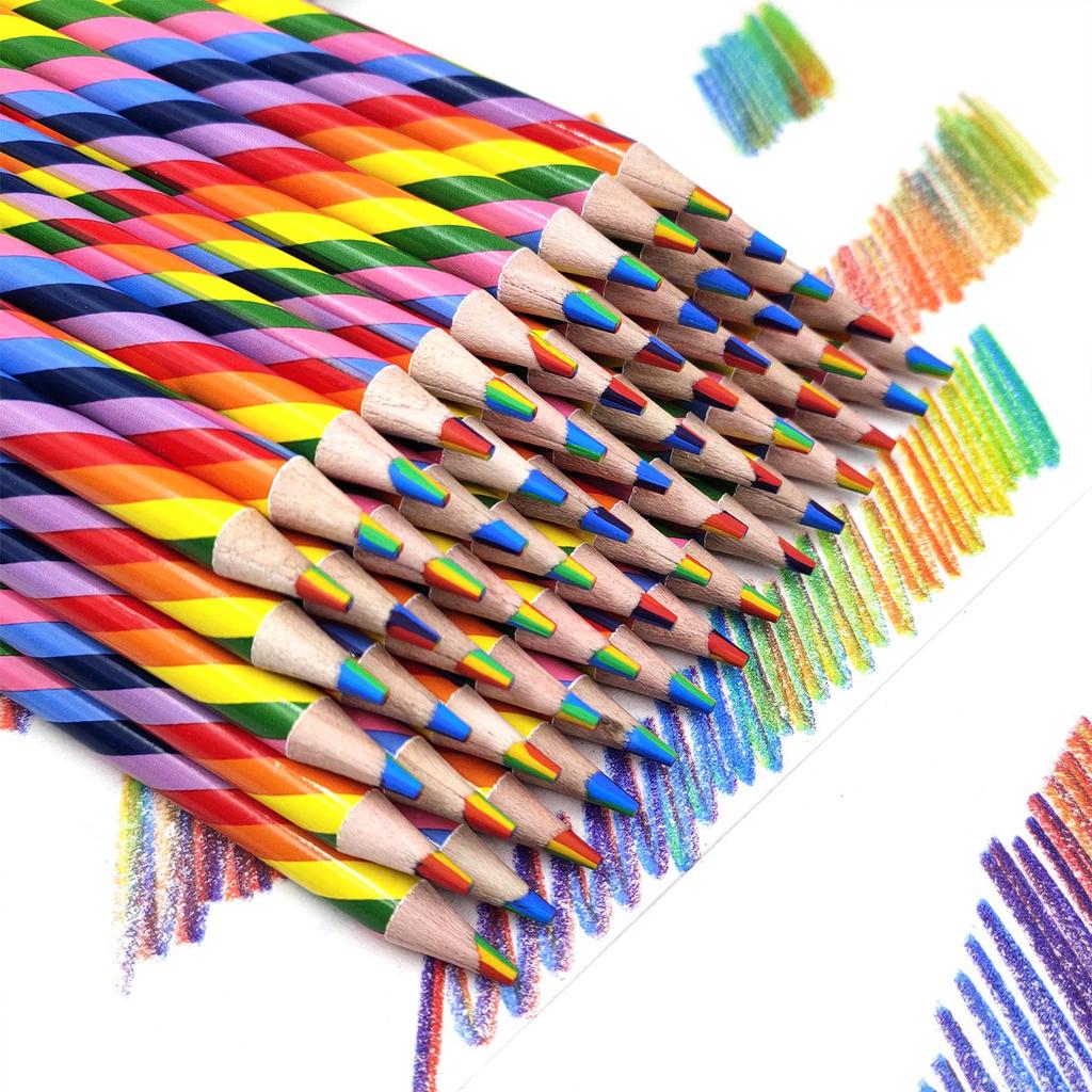 7-Color Rainbow Gradient Pencil: Multi-Color Magic for Hand-Painted Art