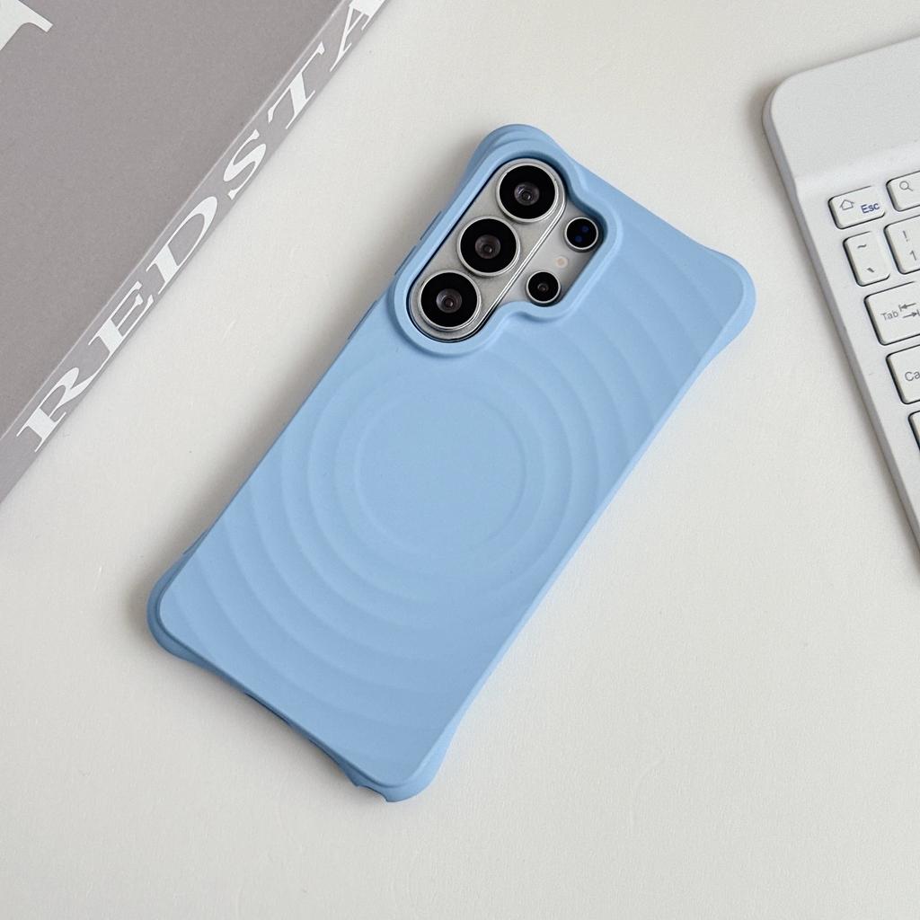 Water Ripple Silicone Magnetic For  Phone Case For Samsung Galaxy S26 S2 S24 S23 Ultra Plus Wireless Charge Soft Cover