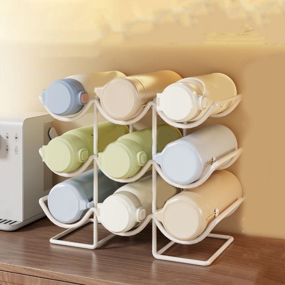 Large Capacity Insulation Cup Holder 2/3 Layers Water Bottle Storage Rack Water Cup Racks Pantry