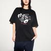 Uniqlo Graphic Print Loose Fit Crew Neck Short Sleeve T-Shirt Unisex Tops Black UQ459202000