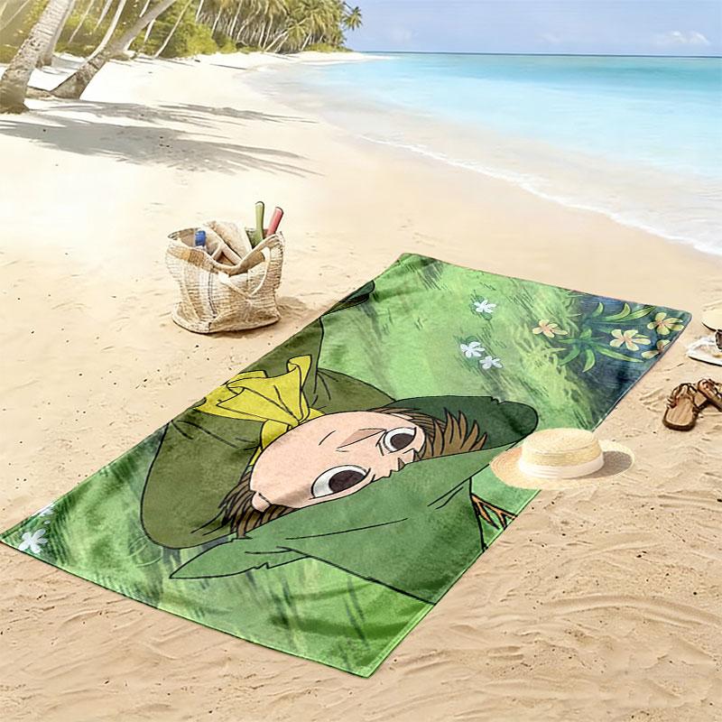 Snufkin Art Print Beach Towel, Large Soft Quick Dry Towel for Beach Camping Swimming