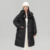 Fengmao Women's Korean Style Detachable Hood Mid-Length Thick Down Jacket FMYL6887