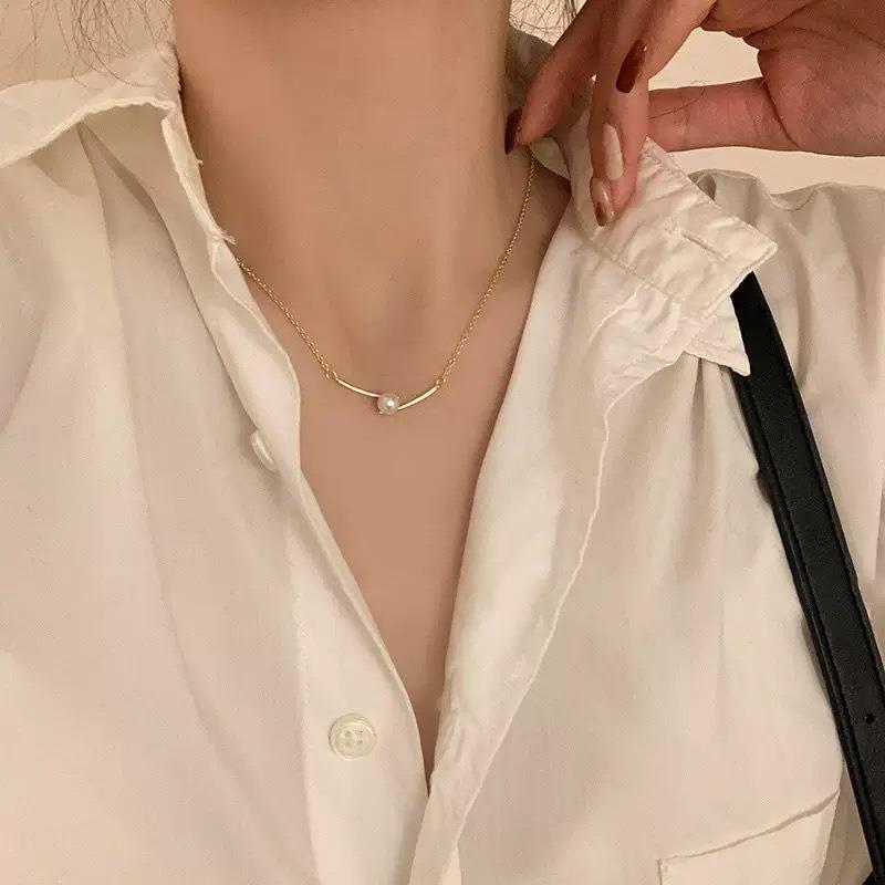 Titanium Steel Non-fading Small Waist Necklace Women's Summer Niche Design Accessories Collarbone Chain Pendant