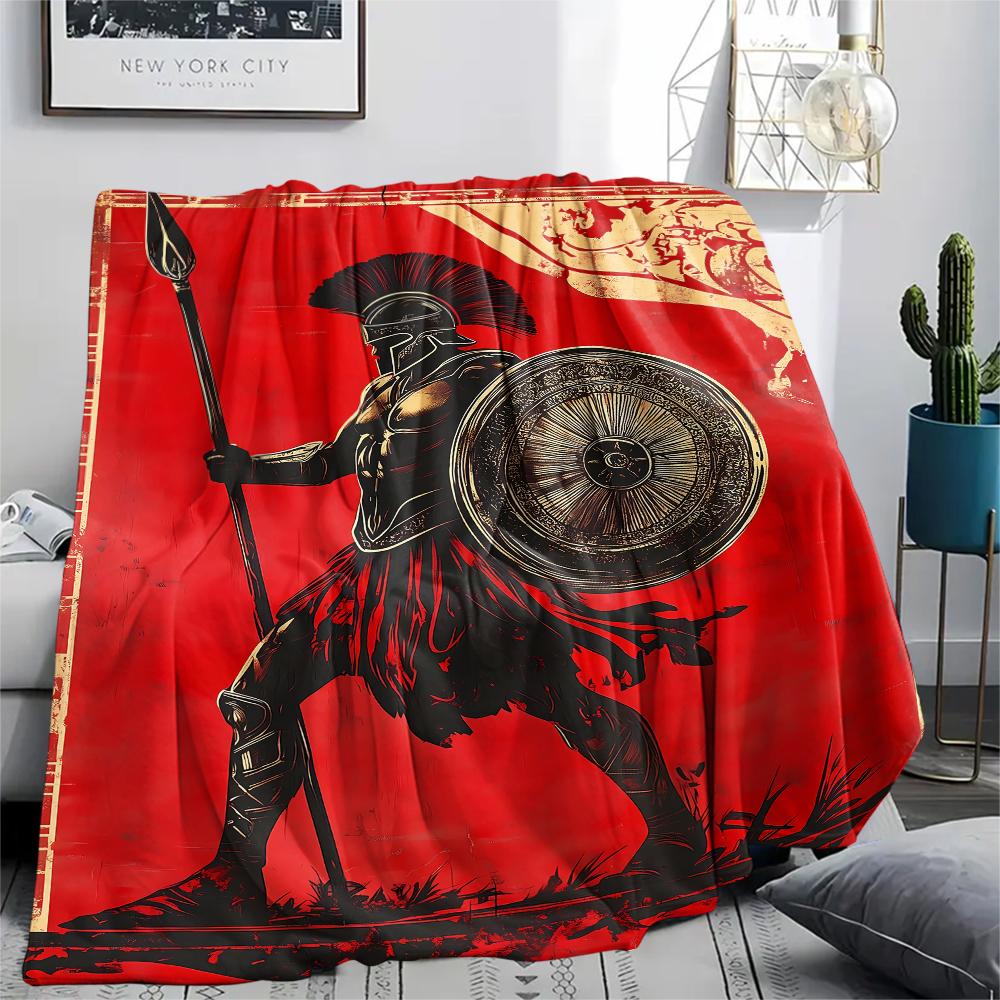 Red Element Cherry Football Print Flannel Blanket,High Quality Comfortable for All Seasons,Home Decor,Warmth and Comfort,Perfect for Christmas Gifts