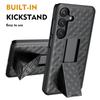 For Samsung Galaxy S25+ Case PC+TPU Sliding Screen Cover Kickstand Phone Shell with Clip